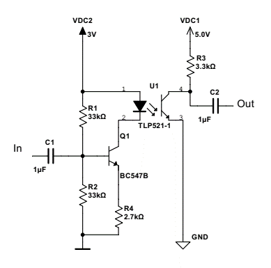 A simple circuit with an optocoupler creates a "tube" sound